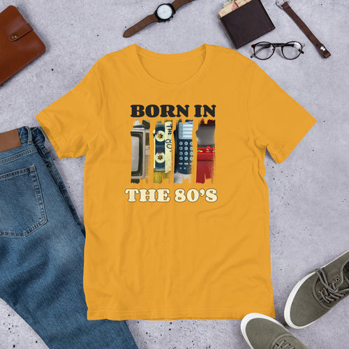 80s Nostalgia T-Shirt – Retro Brush Stroke Design