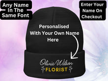 Load image into Gallery viewer, Customised Embroidered: Personalised Florist Beanie Hat