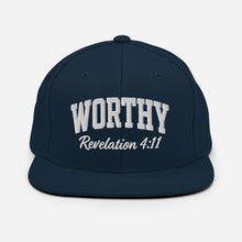 Load image into Gallery viewer, Christian Snapback Hat – WORTHY Revelation 4:11