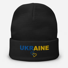 Load image into Gallery viewer, Ukraine Embroidered Beanie Hat
